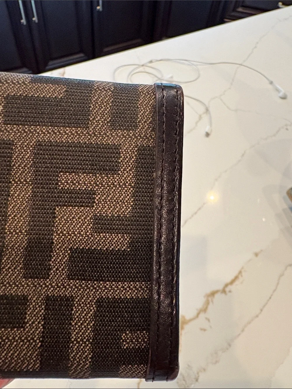 Fendi Brown and Tan FF Logo Wallet